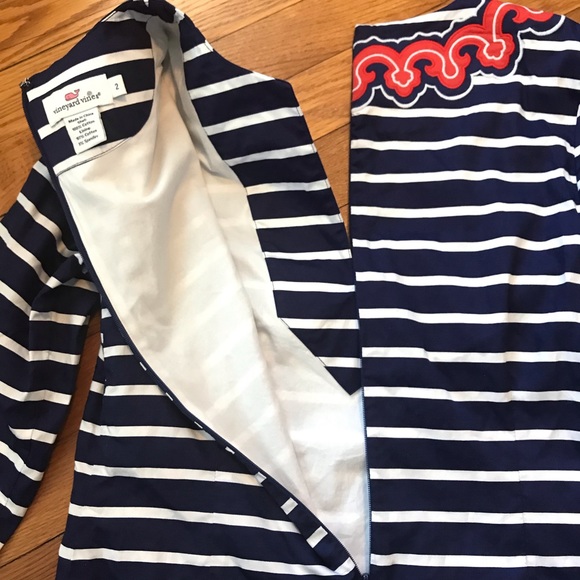 Vineyard Vines Shift Dress {Navy & Orange} - Picture 7 of 8